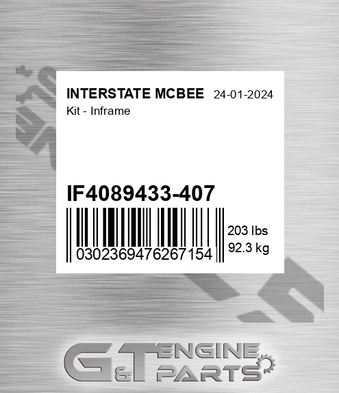 IF4089433-407 Kit - Inframe