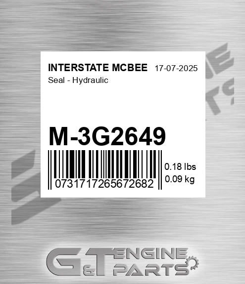 M-3G2649 Seal - Hydraulic for INTERSTATE MCBEE
