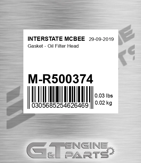 M-R500374 Gasket - Oil Filter Head