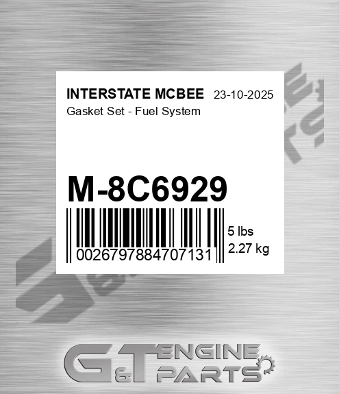 M-8C6929 Gasket Set - Fuel System for INTERSTATE MCBEE