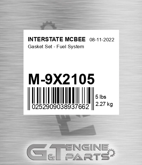 M-9X2105 INTERSTATE MCBEE Gasket Set - Fuel System