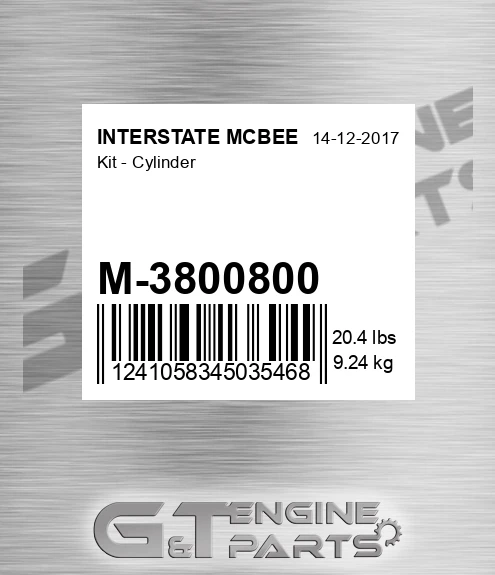 M-3800800 Kit - Cylinder