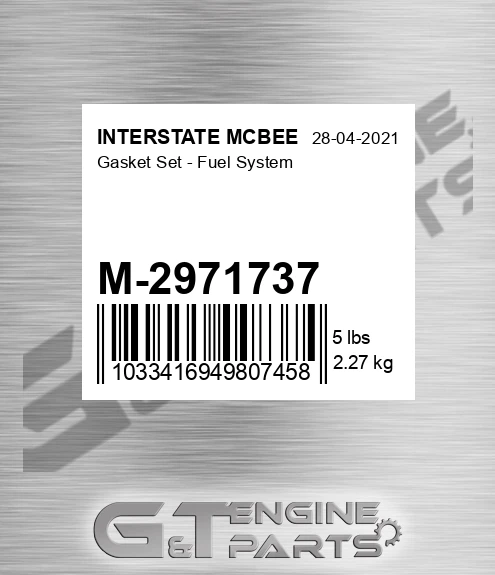 M-2971737 Gasket Set - Fuel System for INTERSTATE MCBEE