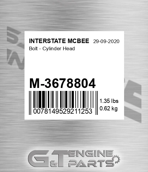 M-3678804 Bolt - Cylinder Head