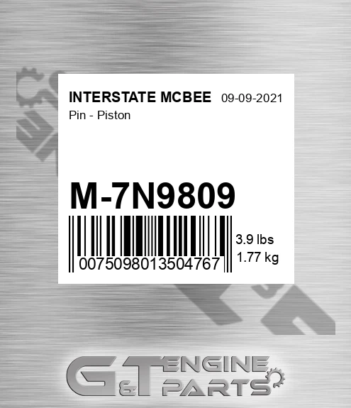 M-7N9809 Pin - Piston for INTERSTATE MCBEE
