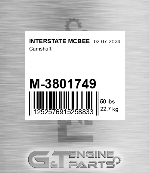 M-3801749 Camshaft