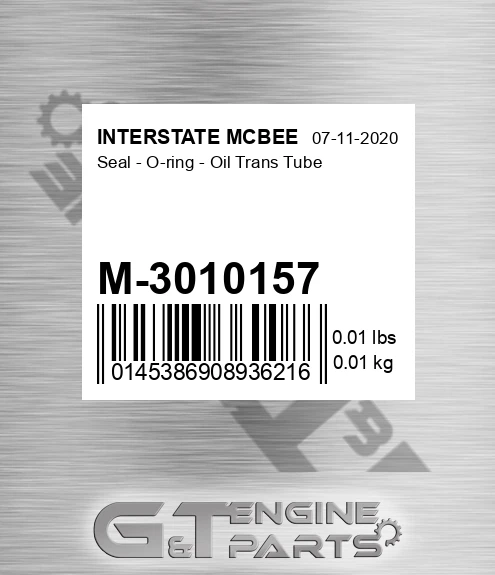 M-3010157 Seal - O-ring - Oil Trans Tube