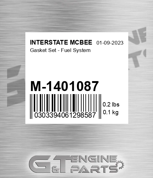 M-1401087 Gasket Set - Fuel System for INTERSTATE MCBEE