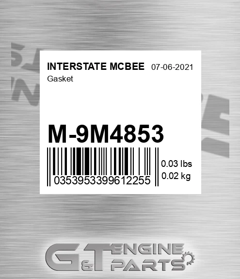 M-9M4853 Gasket for INTERSTATE MCBEE