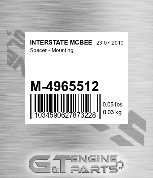M-4965512 Spacer - Mounting