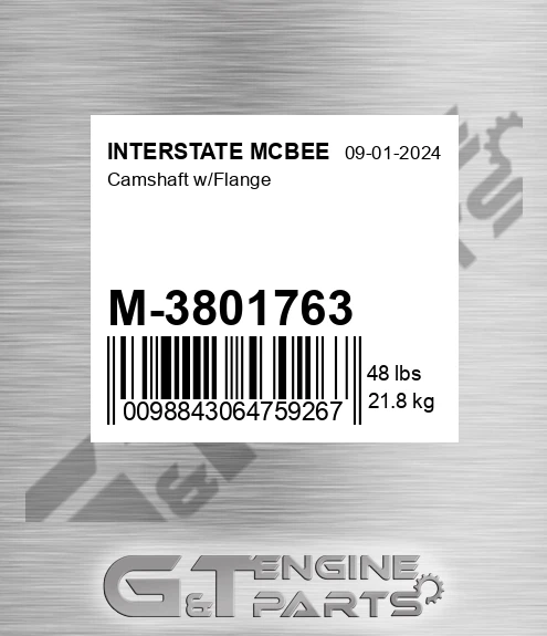 M-3801763 Camshaft W/flange