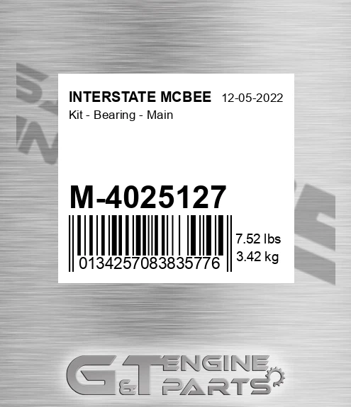 M-4025127 Kit - Bearing - Main
