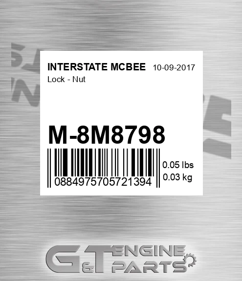M-8M8798 Lock - Nut for INTERSTATE MCBEE
