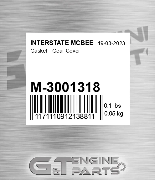 M-3001318 Gasket - Gear Cover