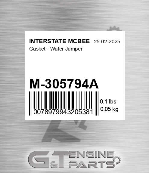 M-305794A Gasket - Water Jumper