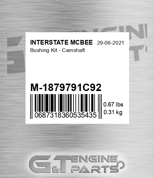 M-1879791C92 Bushing Kit - Camshaft