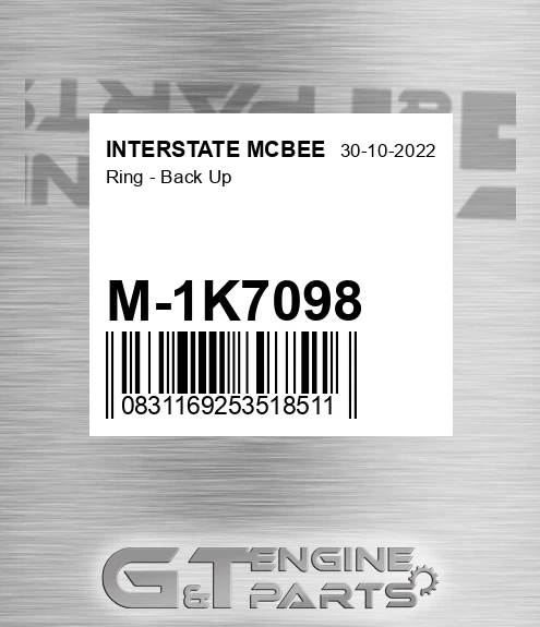 M-1K7098 Ring - Back Up for INTERSTATE MCBEE