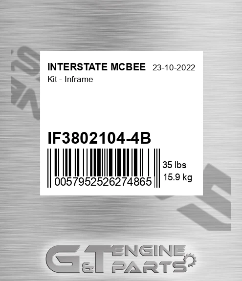 IF3802104-4B Kit - Inframe