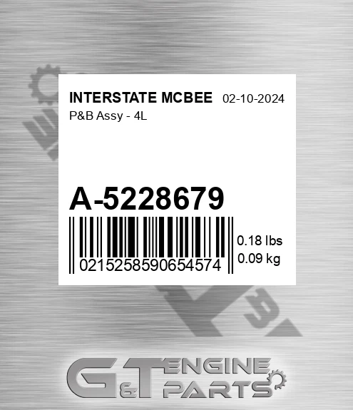 A-5228679 P&b Assy - 4l