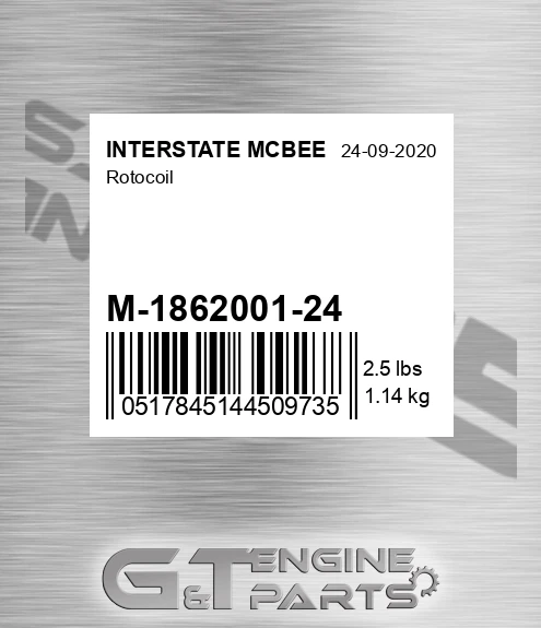 M-1862001-24 Rotocoil for INTERSTATE MCBEE