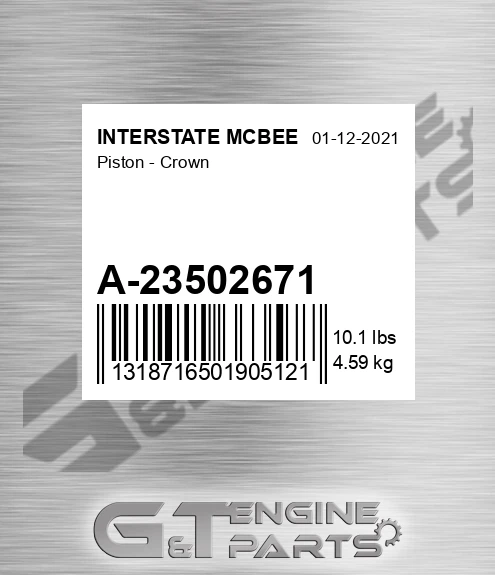 A-23502671 Piston - Crown