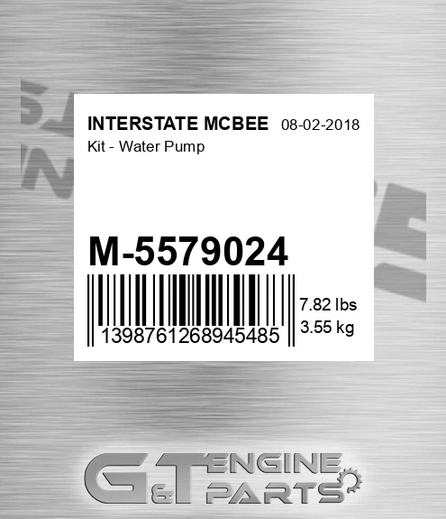 M-5579024 Kit - Water Pump for INTERSTATE MCBEE