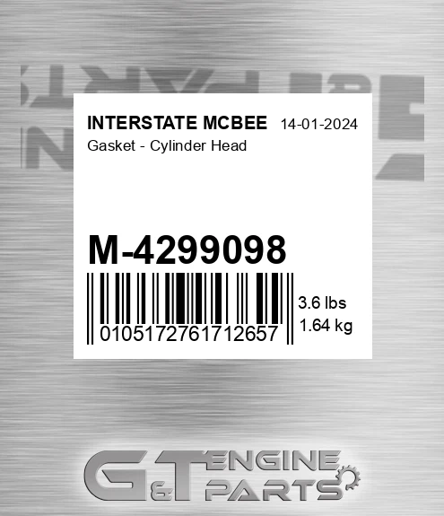 M-4299098 Gasket - Cylinder Head