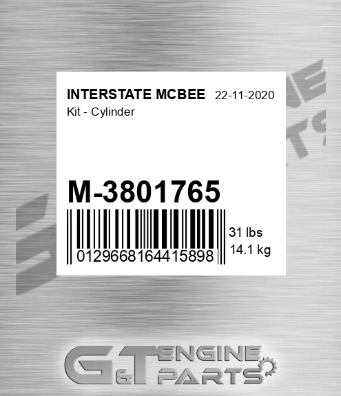 M-3801765 Kit - Cylinder