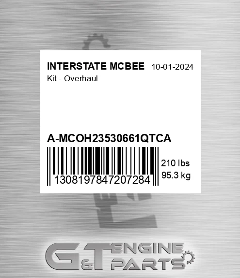A-MCOH23530661QTCA Kit - Overhaul