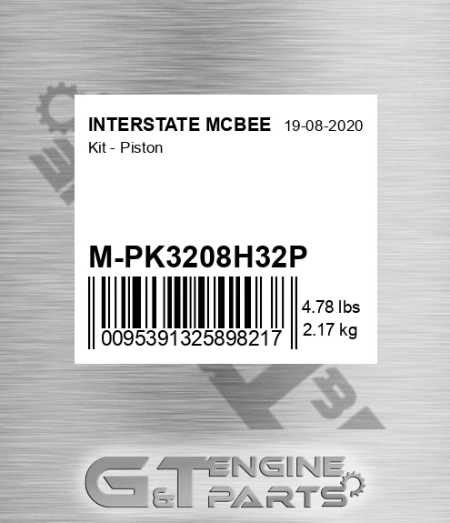 M-PK3208H32P Kit - Piston for INTERSTATE MCBEE