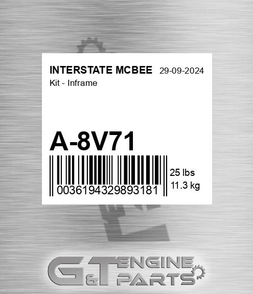 A-8V71 Kit - Inframe