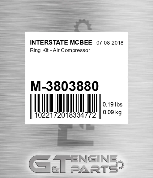 M-3803880 Ring Kit - Air Compressor