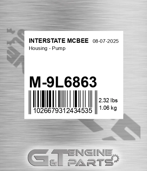 M-9L6863 Housing - Pump for INTERSTATE MCBEE