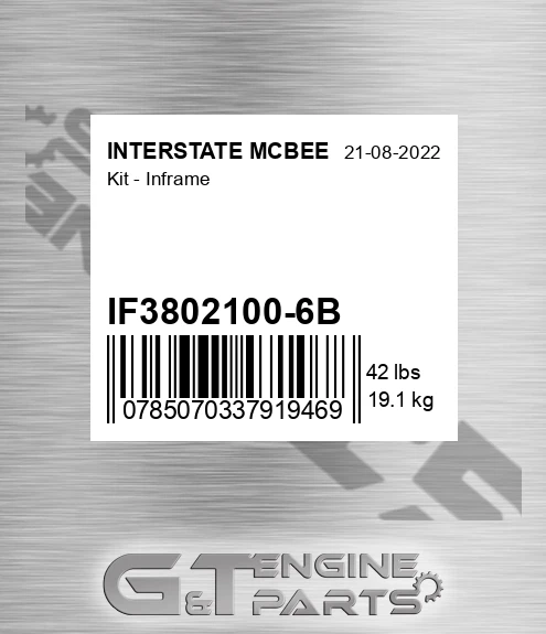IF3802100-6B Kit - Inframe for INTERSTATE MCBEE