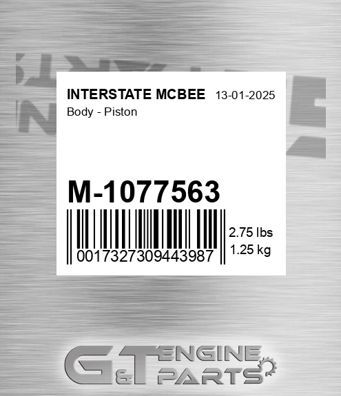 M-1077563 Body - Piston for INTERSTATE MCBEE