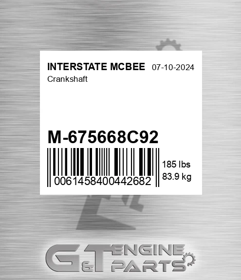 M-675668C92 Crankshaft