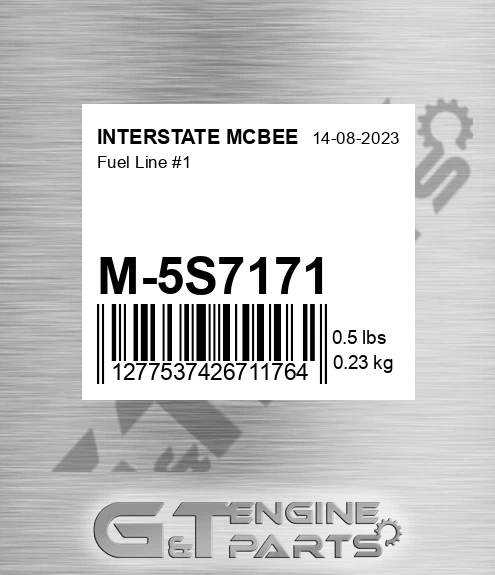 M-5S7171 Fuel Line #1 for INTERSTATE MCBEE