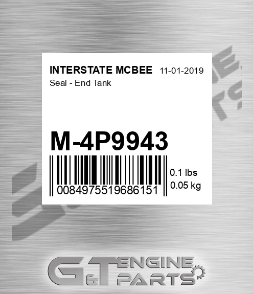 M-4P9943 Seal - End Tank for INTERSTATE MCBEE