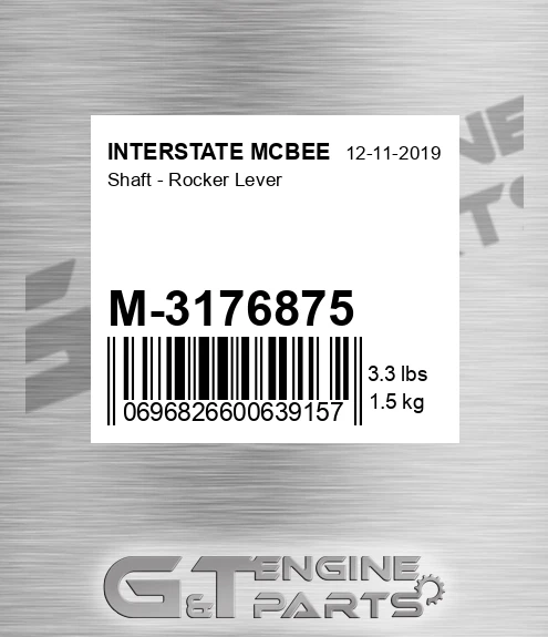 M-3176875 Shaft - Rocker Lever