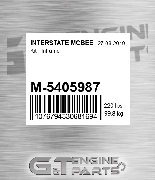 M-5405987 Kit - Inframe for INTERSTATE MCBEE