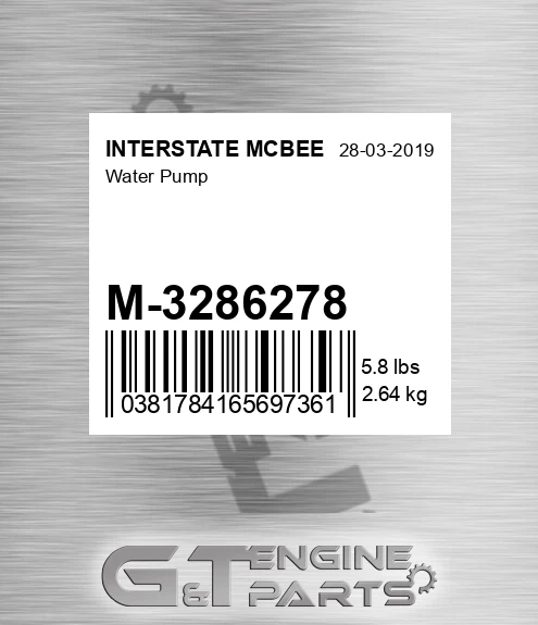 M-3286278 Water Pump