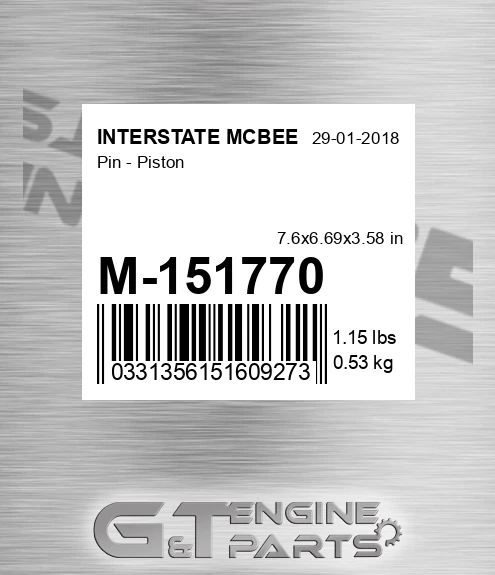 M-151770 Pin - Piston