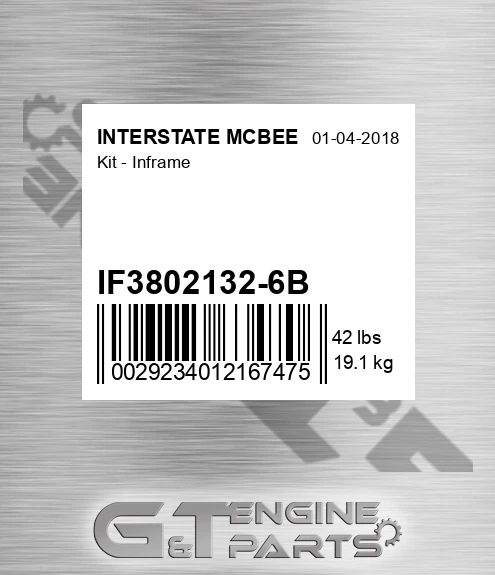 IF3802132-6B Kit - Inframe for INTERSTATE MCBEE