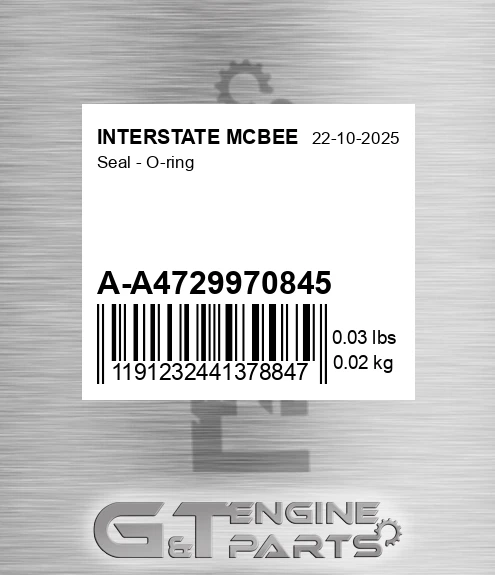A-A4729970845 Seal - O-ring