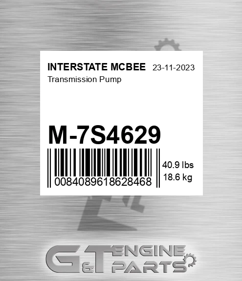 M-7S4629 Transmission Pump for INTERSTATE MCBEE