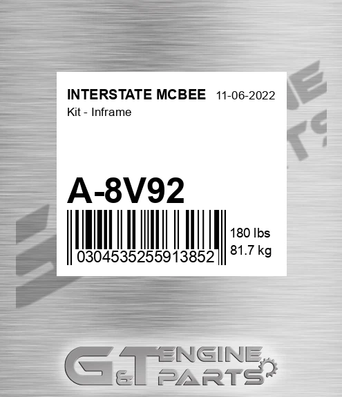 A-8V92 Kit - Inframe
