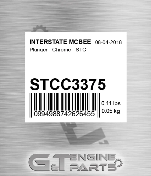 STCC3375 Plunger - Chrome - Stc