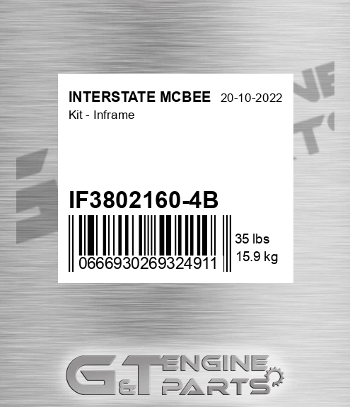 IF3802160-4B Kit - Inframe