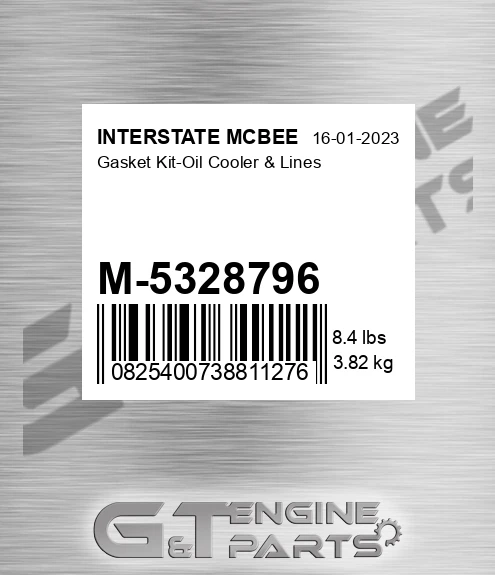 M-5328796 Gasket Kit-oil Cooler & Lines