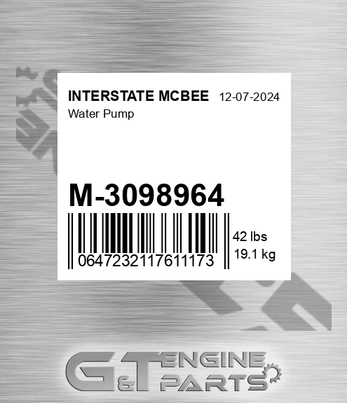 M-3098964 Water Pump